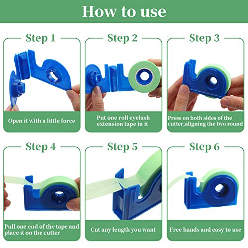 3 Rolls Lash Tape Eyelash Tape for Eyelash Extension with Blue Plastic Tape D...