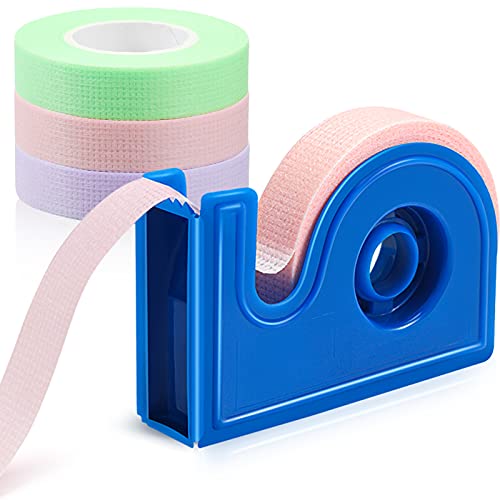 3 Rolls Lash Tape Eyelash Tape for Eyelash Extension with Blue Plastic Tape D...