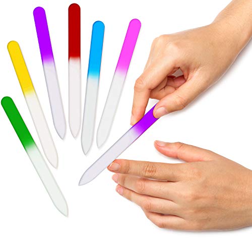 36 Pieces Rubber Nail Cuticle Pusher Plastic Handle Nail Cleaner and Glass Na...
