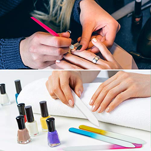 36 Pieces Rubber Nail Cuticle Pusher Plastic Handle Nail Cleaner and Glass Na...