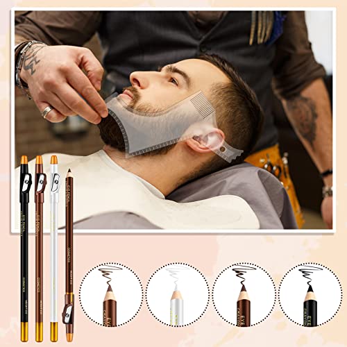5 Pieces Beard Shaping and Styling Tool Barber Pencil Edge Hairline Beard Tra...