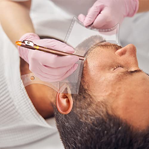 5 Pieces Beard Shaping and Styling Tool Barber Pencil Edge Hairline Beard Tra...