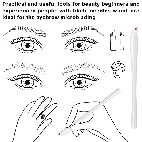 5 Pieces Microblading Disposable Tools 12 Pin Disposable Microblading Pens Ma...
