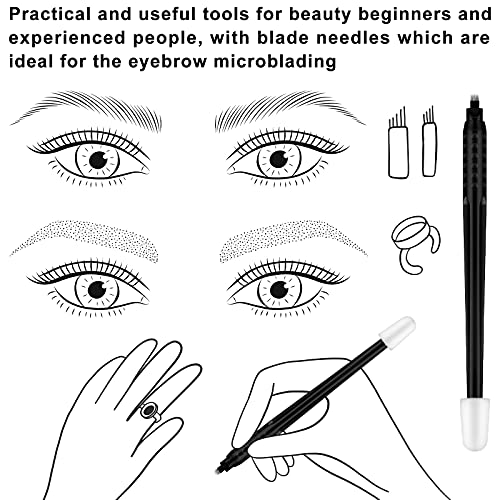 5 Pieces Microblading Disposable Tools U18 18mm Disposable Microblading Pen U...