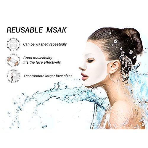 5 Pieces Reusable Silicone Facial Mask Facial Mask Cover Silicone Skin Mask R...