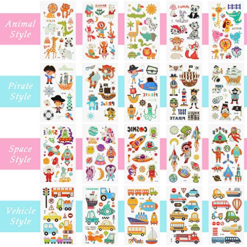 600 Pieces Glow In The Dark Temporary Tattoos for Kids Waterproof Luminous Ta...