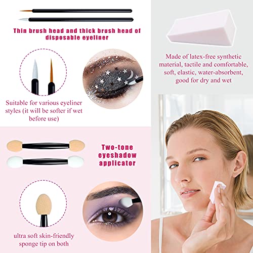 618 Pieces Crystal makeup tool kit, including eyeliner brush mascara stick, l...