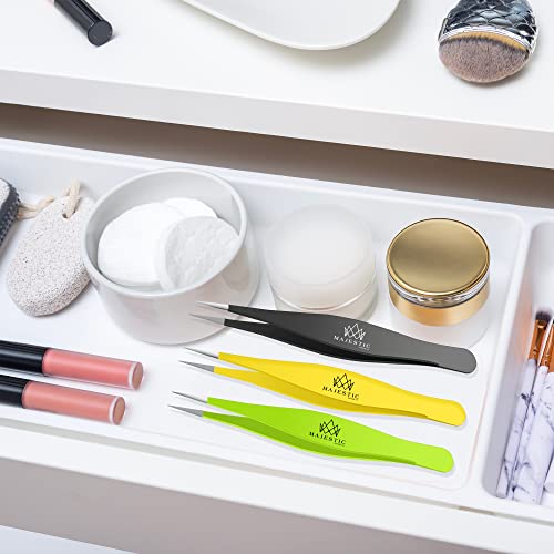 Fine Point Tweezers for Women and Men – Splinter, Ticks, Facial or Chin Hair,...
