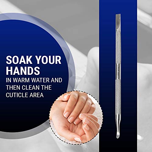 Majestic Bombay - Professional Stainless Steel Cuticle Pusher and Nail Cleane...