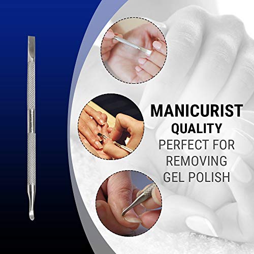Majestic Bombay - Professional Stainless Steel Cuticle Pusher and Nail Cleane...