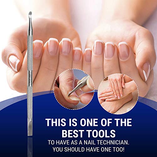 Majestic Bombay - Professional Stainless Steel Cuticle Pusher and Nail Cleane...