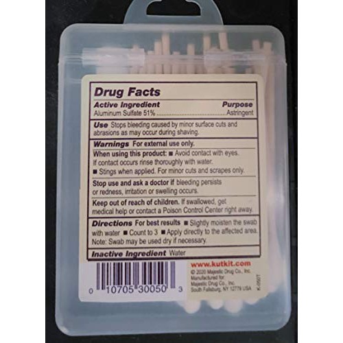 KutKit Styptic Swabs, 24-Count, (Pack of 6) by Majestic Drug