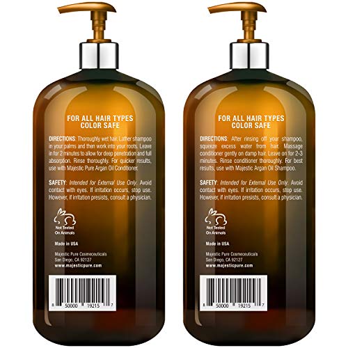 Argan Oil Shampoo and Conditioner, from Majestic Pure, Improve formula Sulfat...