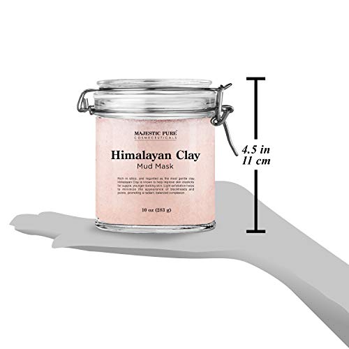 Himalayan Clay Mud Mask for Face and Body by Majestic Pure - Exfoliating and ...