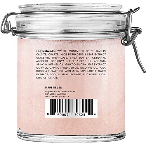 Himalayan Clay Mud Mask for Face and Body by Majestic Pure - Exfoliating and ...