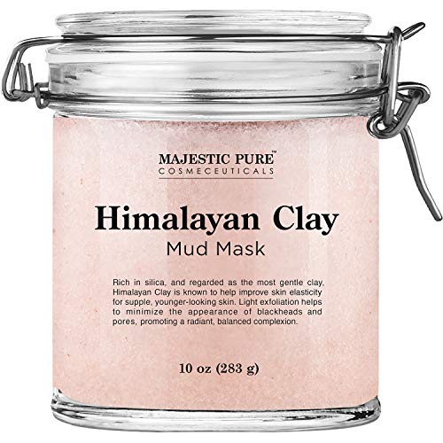 Himalayan Clay Mud Mask for Face and Body by Majestic Pure - Exfoliating and ...
