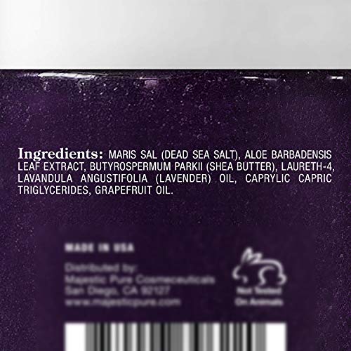 Lavender Oil Body Scrub Exfoliator with Shea Butter and Grapefruit Oil by Maj...