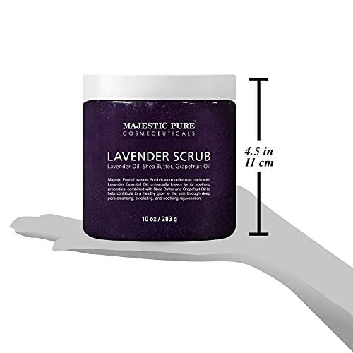 Lavender Oil Body Scrub Exfoliator with Shea Butter and Grapefruit Oil by Maj...