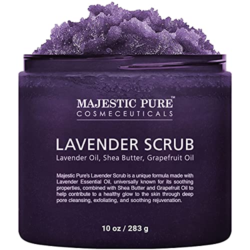 Lavender Oil Body Scrub Exfoliator with Shea Butter and Grapefruit Oil by Maj...