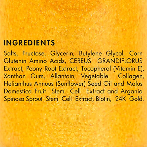 Majestic Pure 24K Gold Scrub - Biotin, Collagen, VitaminE & Stem Cell - Exfol...