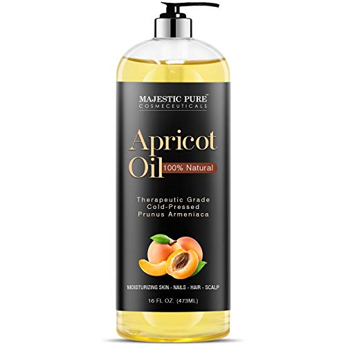 Majestic Pure Apricot Oil, 100% Pure and Natural, Cold-Pressed, Apricot Kerne...