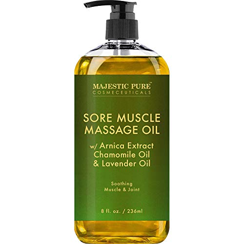 MAJESTIC PURE Arnica Sore Muscle Massage Oil for Body - Best Natural Therapy ...
