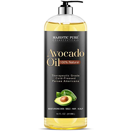 Majestic Pure Avocado Oil for Hair and Skin - 100% Pure and Natural, Cold-Pre...