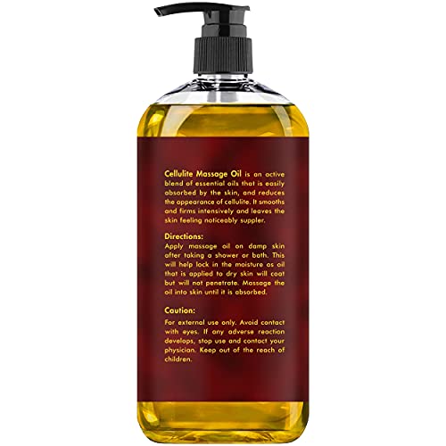 MAJESTIC PURE Cellulite Massage Oil - with Vegan Collagen & Stem Cells, Uniqu...