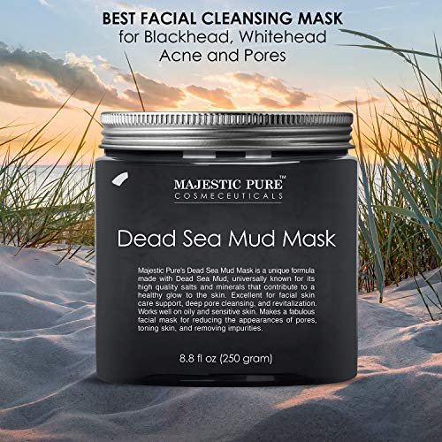 Majestic Pure Dead Sea Mud Mask for Face and Body - Natural Skin Care for Wom...