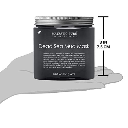 Majestic Pure Dead Sea Mud Mask for Face and Body - Natural Skin Care for Wom...