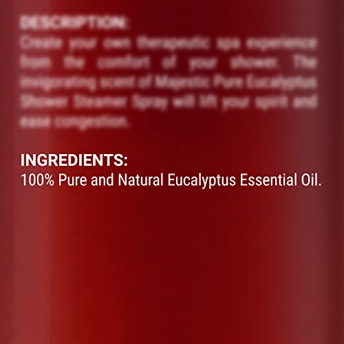 MAJESTIC PURE Eucalyptus Shower Steamer Spray - Aromatherapy Shower Spray - 1...