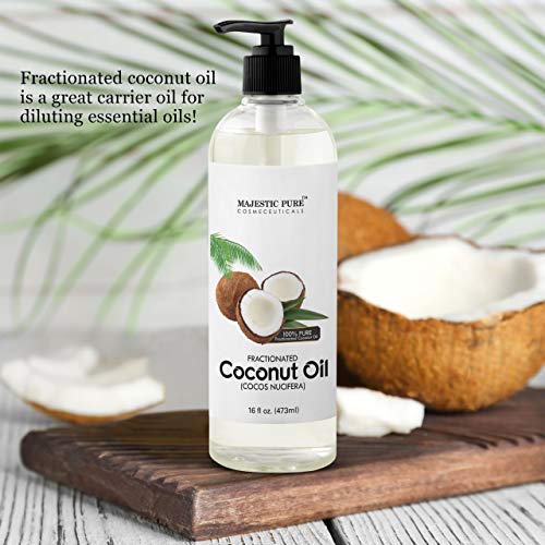 Majestic Pure Fractionated Coconut Oil - Relaxing Massage Oil, Liquid Carrier...