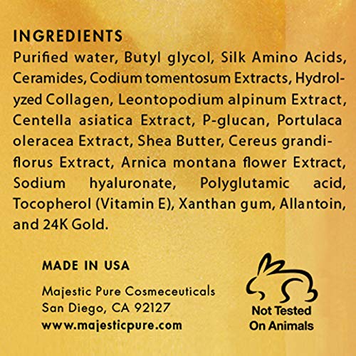 Majestic Pure Gold Facial Mask, Help Reduces the Appearances of Fine Lines an...