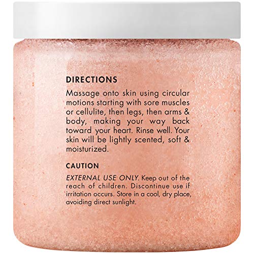 MAJESTIC PURE Himalayan Salt Body Scrub with Lychee Oil, Exfoliating Salt Scr...