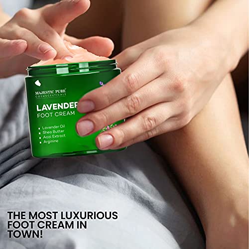 MAJESTIC PURE Lavender Oil Foot Cream, Warming Cream - Calluses, Dry Cracked ...