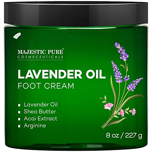 MAJESTIC PURE Lavender Oil Foot Cream, Warming Cream - Calluses, Dry Cracked ...