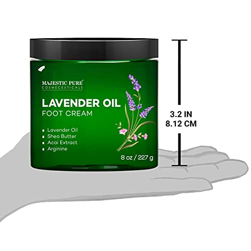 MAJESTIC PURE Lavender Oil Foot Cream, Warming Cream - Calluses, Dry Cracked ...
