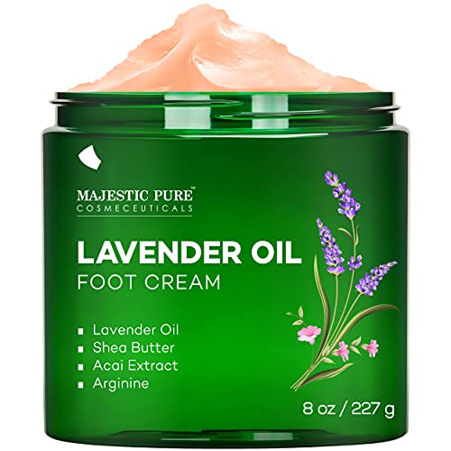 MAJESTIC PURE Lavender Oil Foot Cream, Warming Cream - Calluses, Dry Cracked ...