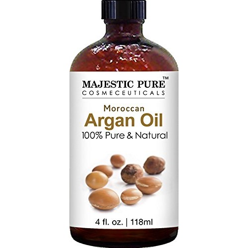 MAJESTIC PURE Moroccan Argan Oil for Hair, Face, Nails, Beard & Cuticles - fo...