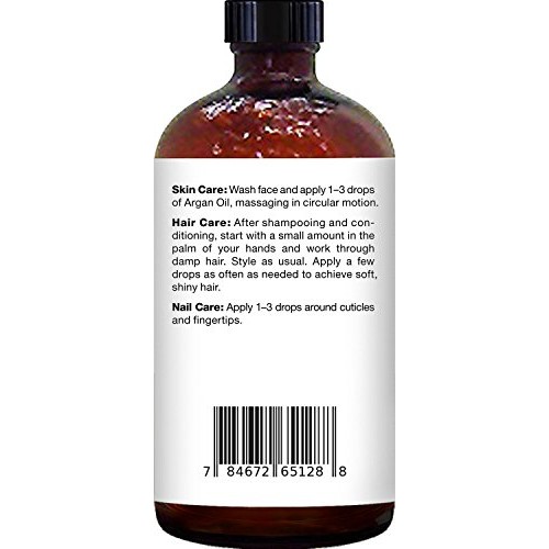 MAJESTIC PURE Moroccan Argan Oil for Hair, Face, Nails, Beard & Cuticles - fo...