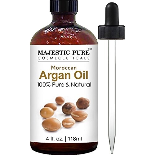 MAJESTIC PURE Moroccan Argan Oil for Hair, Face, Nails, Beard & Cuticles - fo...
