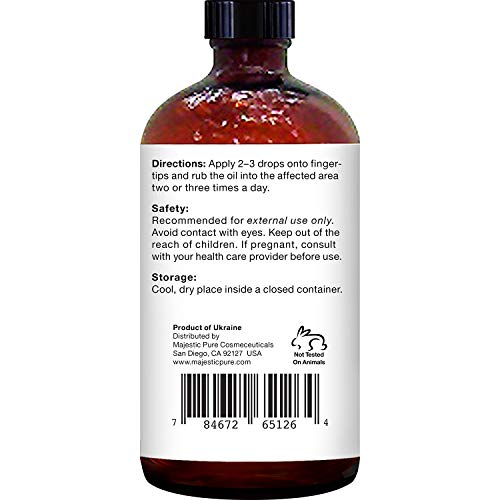 MAJESTIC PURE Rosehip Oil for Face, Nails, Hair and Skin, Pure & Natural, Col...