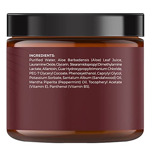 Majestic Pure Sandalwood Shaving Cream for Men and Women - Smooth Close Refre...