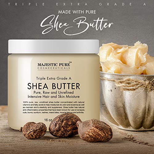 Majestic Pure Shea Butter - Raw Unrefined Premium Grade - Moisturizer for Dry...