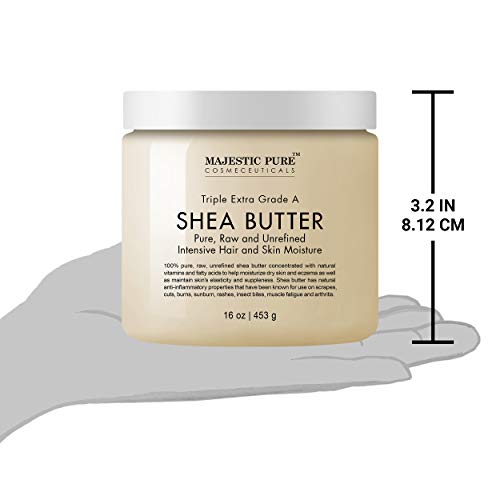 Majestic Pure Shea Butter - Raw Unrefined Premium Grade - Moisturizer for Dry...