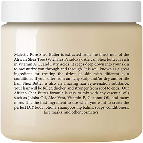Majestic Pure Shea Butter - Raw Unrefined Premium Grade - Moisturizer for Dry...