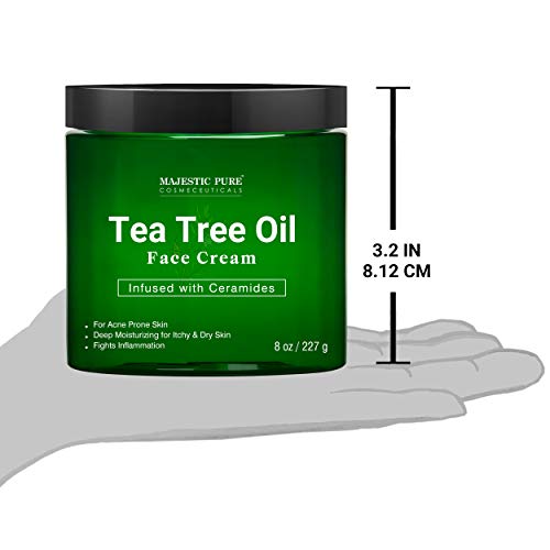 Tea Tree Oil Face Cream by Majestic Pure - Therapeutic Grade, Acne Scar Remov...