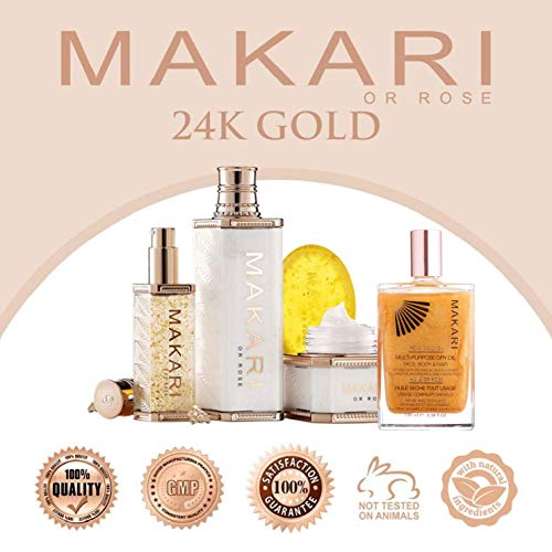 Makari 24k Rose Gold Multi-Purpose Dry Shimmer Oil 3.8 oz. – Natural Minerals...