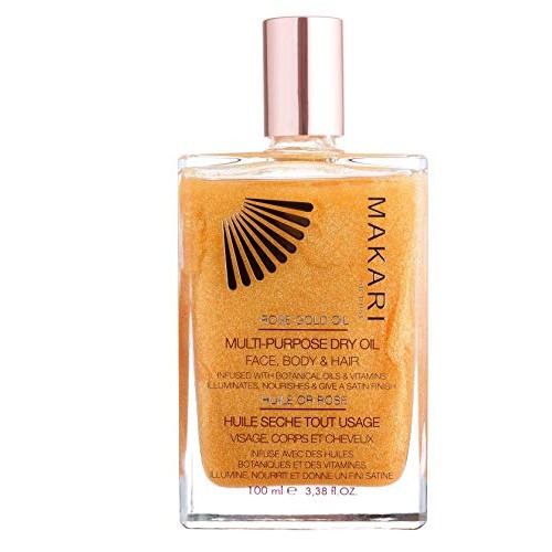 Makari 24k Rose Gold Multi-Purpose Dry Shimmer Oil 3.8 oz. – Natural Minerals...