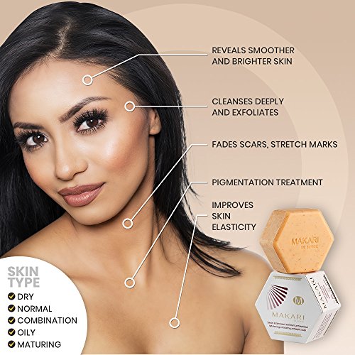 Makari Classic Exfoliating Antiseptic Soap (7oz) | Helps Revitalize Skin | Pr...